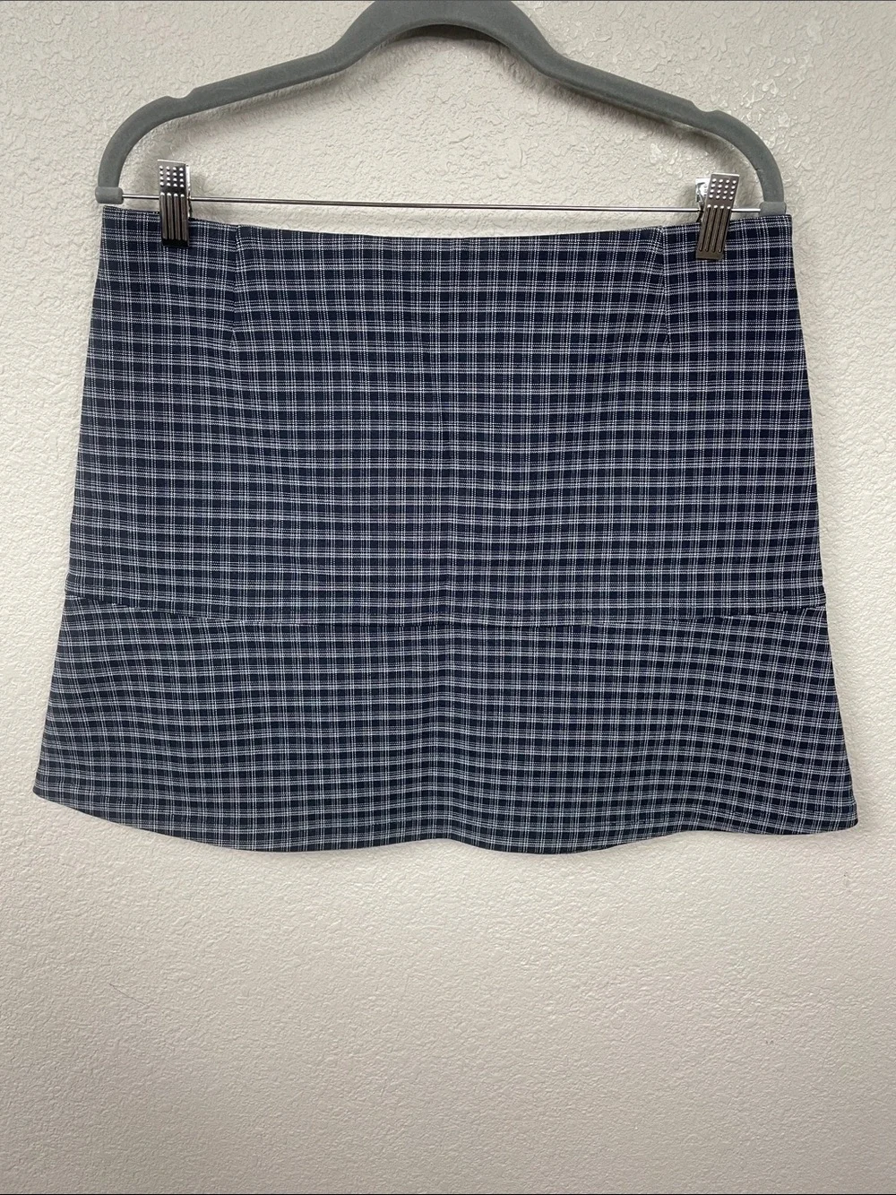 NWT Sonia Rykiel Check Plaid Mini Skirt with Flared Drop Waist Sz 44